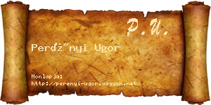 Perényi Ugor névjegykártya